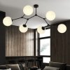 LAMPA WISZĄCA CZARNA KULE SZKLANE EMIBIG SPACE 6  BLACK/OPAL