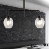 LAMPA WISZĄCA CZARNA NOWOCZESNA SZKLANE KLOSZE EMIBIG LUKKA 2 BLACK/TRANSPARENT