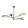 LAMPA WISZĄCA CZARNA DEKORACYJNA DO POKOJU SALONU EMIBIG VENE 4 BLACK/RATTAN