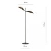 LAMPA PODŁOGOWA STOJĄCA DEKORACYJNA CZARNA EMIBIG VENE LP2 BLACK/GOLD