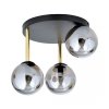 LAMPA SUFITOWA NOWOCZESNA KULE SZKLANE EMIBIG DOLCE 3 BL GRAFIT
