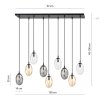 LAMPA WISZĄCA SZKLANA NAD STÓŁ DO SALONU JADALNI EMIBIG ASTRAL 9 BL MIX