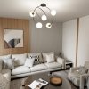 LAMPA SUFITOWA WISZĄCA CZARNA KULE SZKLANE EMIBIG STARDOM 5 BL OPAL oprawa oświetleniowa