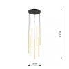 LAMPA WISZĄCA TUBA NAD STÓŁ BAR WYSPĘ DO KUCHNI JADALNI EMIBIG SELTER 7 PREMIUM GOLD  oprawa oświetleniowa