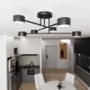 LAMPA SUFITOWA CZARNA NOWOCZESNA DO SALONU SYPIALNI HALO 6 BLACK oprawa oświetleniowa