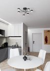 LAMPA SUFITOWA CZARNA NOWOCZESNA DO SALONU SYPIALNI HALO 6 BLACK oprawa oświetleniowa