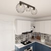 LAMPA SUFITOWA PLAFON CZARNY DRUCIANY NEST 3 BL oprawa oświetleniowa