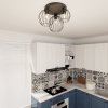 LAMPA SUFITOWA PLAFON CZARNY DRUCIANY NEST 3PREM BL oprawa oświetleniowa