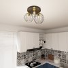 LAMPA SUFITOWA PLAFON CZARNY DRUCIANY NEST 3PREM BL GOLD oprawa oświetleniowa