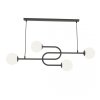 LAMPA WISZĄCA CZARNA NOWOCZESNA KULE ATRIA 4 BL OPAL oprawa oświetleniowa