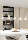 EMIBIG LAMPA WISZĄCA BIAŁO ZŁOTA NAD STÓŁ ROSA 5 WH oprawa oświetleniowa