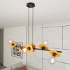 LAMPA WISZĄCA NOWOCZESNA NA LISTWIE CZARNA EMIBIG TOKEN 6 BL ORANGE  oprawa oświetleniowa