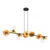LAMPA WISZĄCA NOWOCZESNA NA LISTWIE CZARNA EMIBIG TOKEN 8 BL ORANGE  oprawa oświetleniowa