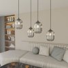 LAMPA WISZĄCA SZKLANA NOWOCZESNA EMIBIG VERDI 4 BL GRAFIT oprawa oświetleniowa