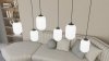 LAMPA WISZĄCA SZKLANA NOWOCZESNA EMIBIG VERDI 6 BL OPAL oprawa oświetleniowa