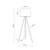TK LIGHTING LAMPA UMBERTO BROWN GOLD LAMPA PODŁOGOWA 1