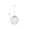 TK LIGHTING UNIVERSO BLACK 2552 LAMPA WISZĄCA CZARNA DRUCIANA Z KLOSZEM 50CM DUŻA