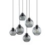 TK LIGHTING CUBUS 2833 LAMPA WISZĄCA CZARNA SZKLANE KLOSZE KULE GRAFITOWE