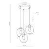 TK LIGHTING ELIO LAMPA WISZĄCA 3 PŁ KOŁO
