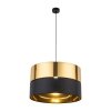 TK LIGHTING HILTON BLACK/GOLD 4346 LAMPA WISZĄCA CZARNO ZŁOTY ABAŻUR