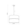 TK LIGHTING HILTON BLACK/GOLD 4346 LAMPA WISZĄCA CZARNO ZŁOTY ABAŻUR
