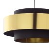 TK LIGHTING CALISTO 4376 LAMPA WISZĄCA CZARNO ZŁOTA ABAŻUR