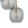 TK LIGHTING OMEGA 4573 LAMPA WISZĄCA NA KOLE CZARNA GRAFITOWE SZKLANE KLOSZE