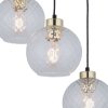TK LIGHTING DEVON 4586 LAMPA WISZĄCA NA KOLE CZARNO ZŁOTA SZKLANE KLOSZE