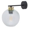 TK LIGHTING DEVON 4629 KINKIET CZARNO ZŁOTY SZKLANY KLOSZ KULA
