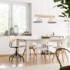 TK LIGHTING OSLO WHITE 4713 LAMPA WISZĄCA DREWNIANA BELKA BIAŁE KLOSZE NAD STÓŁ SKANDYNAWSKA