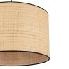 TK LIGHTING LIBERIA 4727 LAMPA WISZĄCA CZARNA Z NATURALNYM ABAŻUREM RAFFIA 50CM 