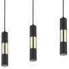 TK LIGHTING VIVIEN BLACK/GOLD 4757 LAMPA WISZĄCA CZARNO ZŁOTE TUBY NAD STÓŁ