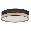 TK LIGHTING 4763 PAGLIA NEW BLACK LAMPA SUFITOWA PLAFON 45CM CZARNY NATURAL RATTAN