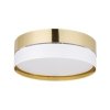 TK LIGHTING HILTON WHITE/GOLD 4772 LAMPA SUFITOWA PLAFON BIAŁO ZŁOTY ABAŻUR DUŻY 45CM DO SALONU SYPIALNI