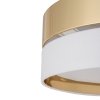 TK LIGHTING HILTON WHITE/GOLD 4772 LAMPA SUFITOWA PLAFON BIAŁO ZŁOTY ABAŻUR DUŻY 45CM DO SALONU SYPIALNI