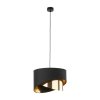 TK LIGHTING GRANT BLACK 4823 LAMPA WISZĄCA CZARNO ZŁOTA Z ABAŻUREM