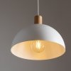 TK LIGHTING OSLO WHITE 4851 LAMPA WISZĄCA METALOWA BIAŁA Z DREWNEM W STYLU SKANDYNAWSKIM