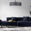 TK LIGHTING RONDO 4858 GRAFIT LAMPA WISZĄCA GRAFITOWY SZARY ABAŻUR 60CM