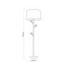 TK LIGHTING ALBERO LINEN 5574 LAMPA PODŁOGOWA DREWNIANA Z ABAŻUREM DRZEWKO EKO NATURAL