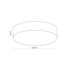 TK LIGHTING RONDO LINEN 5637 LAMPA SUFITOWA PLAFON DUŻY ABAŻUR LNIANY NATURAL EKO