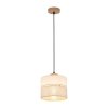 TK LIGHTING ECO 5770 LAMPA WISZĄCA Z ABAŻUREM NATUALNYM DREWNO BEŻOWO SZARA 20CM