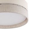 TK LIGHTING ECO LAMPA SUFITOWA 450 PLAFON BEŻOWO SZARY Z ABAŻUREM Z TKANINY NATURALNEJ EKO