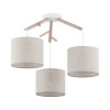 TK LIGHTING ALBERO LINEN 6556 LAMPA WISZĄCA BIAŁA Z ABAŻURAMI DREWNIANA NATURAL ECO