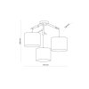 TK LIGHTING ALBERO LINEN 6556 LAMPA WISZĄCA BIAŁA Z ABAŻURAMI DREWNIANA NATURAL ECO