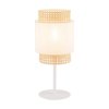 TK LIGHTING BOHO WHITE 6565 LAMPKA NOCNA BIAŁA Z ABAŻUREM RATTAN NATURAL EKO