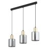 TK LIGHTING SIERRA GOLD 6662 LAMPA WISZĄCA CZARNO ZŁOTA GRAFITOWE SZKLANE KLOSZE