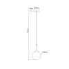 LAMPA WISZĄCA CZARNA KULA SZKLANA NAD STÓŁ DORADO LIGHT PRESTIGE LP-002/1P BK