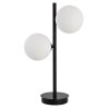 LIGHT PRESTIGE DORADO LP-002/2T BK LAMPKA STOŁOWA NOCNA CZARNA KLOSZE KULE BIAŁE