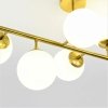 LIGHT PRESTIGE DORADO LP-002/8P LAMPA WISZĄCA ZŁOTA SZKLANE KULE BIAŁE KLOSZE