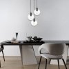 LIGHT PRESTIGE PUERTO LP-004/3P BK LAMPA WISZĄCA CZARNA SZKLANE KULE POTRÓJNA NA KOLE